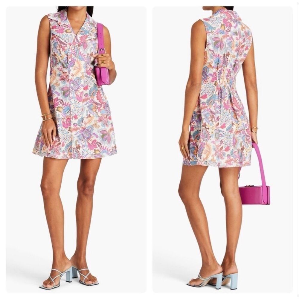 Derek Lam 10 Crosby Satina Sleeveless Shirt Dress Size 8